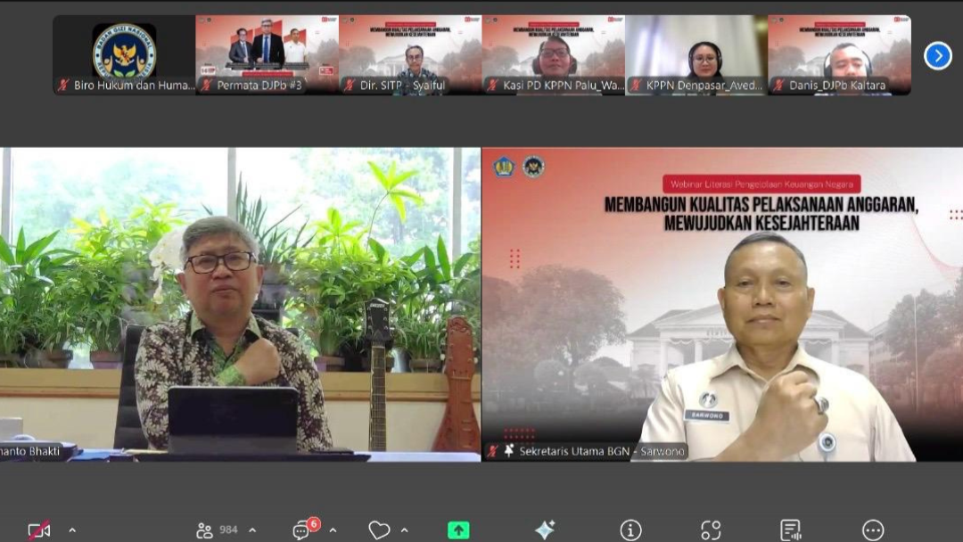Tingkatkan Kualitas Anggaran, BGN Lhokseumawe dan Kemenkeu Selenggarakan Webinar Literasi Keuangan